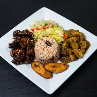 Curry Goat and Jerk Pork