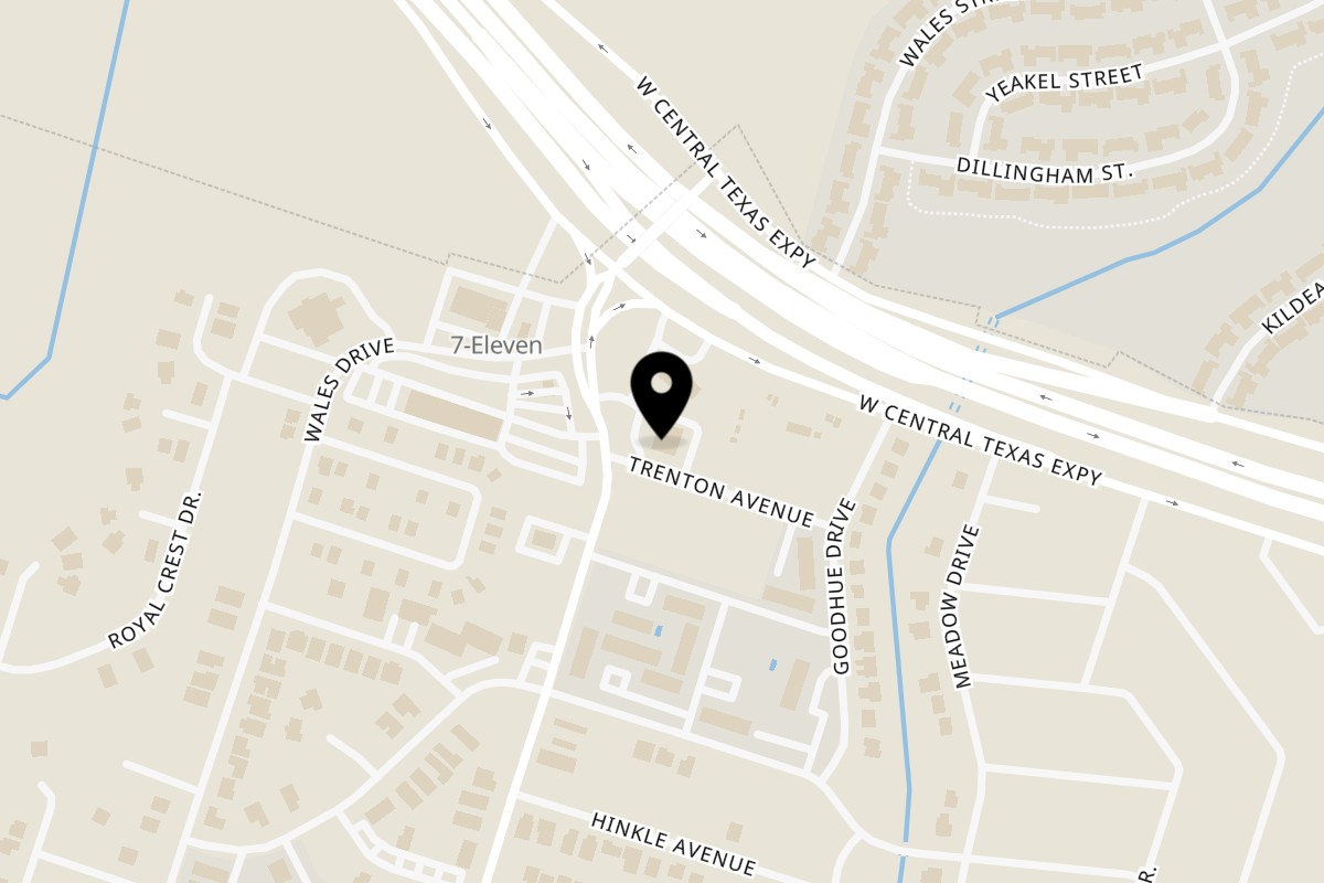 Map showing the location of Little Jamaica Restaurant and Lounge on 1200B Willow Springs Rd in Killeen
